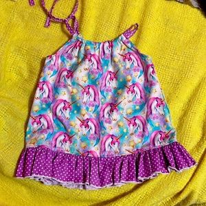 Handmade unicorn dress 6-9 months